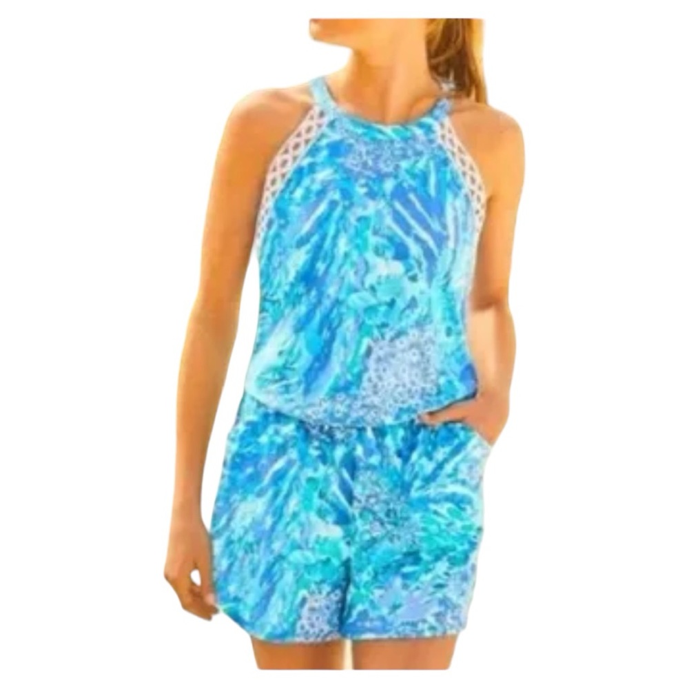 Lily Pulitzer Lala Romper size S blue